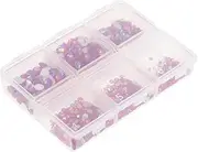 NULYLU Flatback Rhinestones for Crafts DIY Nail Art Supplies Compartment of Ab Rhinestones for Manicures Eye Makeup Art