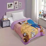 Beauty and The Beast Princess Belle Twin/Full Quilted Bedspread 55 x 75 Inches