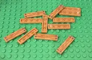 Lego 12 Medium Nougat Tile 1x4 w/ Wood Grain,4 Silver Nails (medium Dark Flesh)