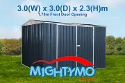 Garden Shed 3.0x3.0x2.3m Gable Roof, Double Door Shed