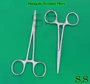 Hemostat Locking Forceps Mosquito Forceps Pliers (Set Of Straight & Curved)