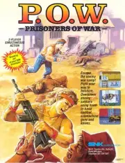 POW Prisoners Of War Arcade FLYER Original NOS Video Game 1988 Vintage Retro Art