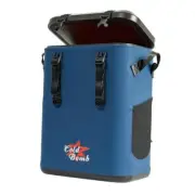 Magnetic Backpack Cooler Bag, Cold Retention Soft Coolers 30 Can Insulated Blue