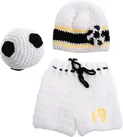 TOVINANNA Footprint Kit Hat Set Football Theme Newborn Photo Props Handprint Footprint Kit Boy Fashion Costumes