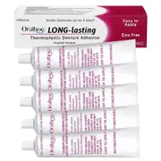 Super Grip Denture-Adhesive Cream Heat-Activated Formulas for Secure Hold for Men Women 5pcs