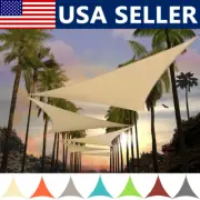 12' Triangle Sun Shade Sail Canopy Awning Cloth for Outdoor Patio Garden Pool