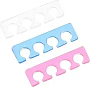 Baluue 3pcs Reusable Nail Art Separator Silicone Toe Dividers for Comfortable Manicure