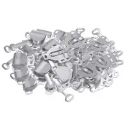 80pcs Sewing Hooks and Eyes Closure Set Copper Silver Tone