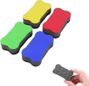 4Pcs Whiteboard Dry Eraser Chalkboard Dry Erase Erasers,Mini Magnetic Whiteboard