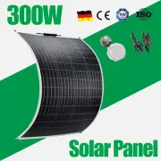 300W Flexible Solar Panel 12V Portable Power Mono Camping Home RV Battery Charge