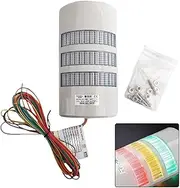 CZKE Wall Mounting Three Color Warning Alert with LED Voice Signal Buzzer Alarm Light 12V 24V 220V 110V for Electrical Equipment(12V Shiny Buzzer)