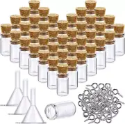 50 Mini Glass Bottles with Cork Stoppers for Crafts, Decor & Party Favors
