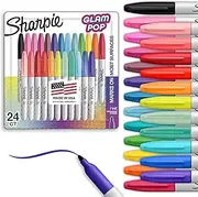 Sharpie Glam Pop Fine Point Permanent Marker, Assorted (Pack of 24)