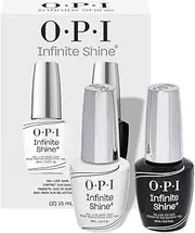 OPI Infinite Shine Long-Wear Nail Lacquer, Up to 11 days of wear & Gel-Like Shine, Base & Top Coat Duo Pack, (2 x 15ml)