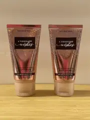 2~Bath & Body Works A Thousand Wishes Travel Body Cream (2.5 oz each) NEW