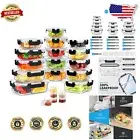 Elegant 42-Piece Leak-Proof Glass Storage Set - Ideal for Meal Prep & On-the-Go
