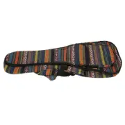 Ukulele Bag Ethnic Style 4 String Guitar Double Shoulder Strap Case Built In CHU