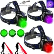 Tactical Red/Green LED Headlamp Light Hunting Headlight Lamp Outdoor Flashlight