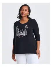 [Taking Shape] Natural Daytime Glam Top in Black