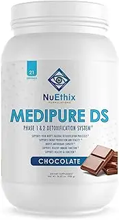 NuEthix Formulations Medipure DS with Rice Protein Phase 1 & 2 Detoxification System, Supplement to Help Support The Body’s Natural Detoxification Process, Chocolate (Non-Caffeinated), 21 Servings