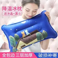 在飛比找蝦皮購物優惠-🔥台灣熱賣🔥 冰枕 冰墊 冰枕頭 兒童成人水枕頭夏冰墊充氣註