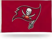 Rico Industries NFL Tampa Bay Buccaneers 3-Foot by 5-Foot Single Sided Banner Flag with Grommets