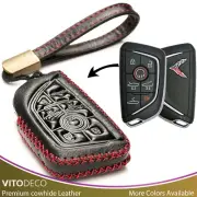 Vitodeco Superior Leather Remote Key Fob Case Compatible for Corvette (7-Button)