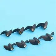 Jodriva Rc Boat M4 Two Blades Paddle with Screw Thread Nylon Boat Propeller Positive/Reverse Propeller 4mm M4 Prop Shaft Outboard Motor Propeller(D42mm Reverse 007)