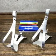 Vintage Super Record Campagnolo Toe Clips NOS Alloy Medi Medium Pedal Italy