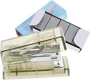 GETAJGHSD 1 Set Mini Stapler Hand Portable Desk Stapler Pink Hands Clear Handheld Staples Home Accessory Aesthetic Stationery Office Stationery Green Plastic