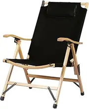 MegLob Solid Wood Outdoor Camping Folding Deck Chairs, Beach Courtyard Garden Terrace Car Portable Chairs, Sunbathing, Tanning, Napping and Reading Chairs, Adjustable Poolside Cot,B