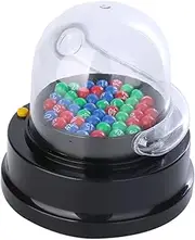 CLISPEED 1 Set Machine Party Vending Machine for Mini Electric Fortunate Number Picking Machine Small Raffle Spinning Ball Machine Caller Ball Machine Plastic Black