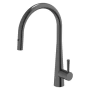 20% OFF RRP Abey 304 Gooseneck Kitchen Mixer Dual Spray Pull Out BLACK PEARL
