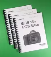 Owners Manual for Canon EOS 5DS 5DS-R Full Ref. Camera 534 Pgs W/Clear Covers