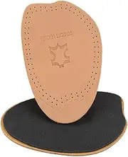 1Pair Comfortable Half Insoles Breathable Leather Latex Inserts for Forefoot Cushioning Slip Design Reduces Pressure for All Day Wear Shoes