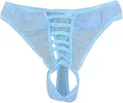 [HEYDHSDC] Men Penis Hole Underwear Hollow Out Penis Pouch G String Open Crotch Nylon Briefs for Men