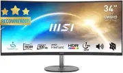 34" Ultrawide Monitor 3440x1440 Curved 100Hz 1ms HDR 2xHDMI DP Speakers VESA