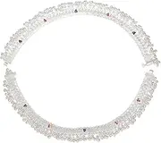 [Samyuktha] Silver Plated White Metal Alloy Anklets Payal Pair Indian Traditional Ethnic Contemporary Latest Pamela Design Fancy Foot Jewellery Leg Chain, One size, Sterling Silver, no gemstone