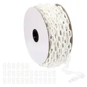 Plastic Chain,120 FEET Safety Barrier Chain for Crowd, 1/4inch(6mm) White