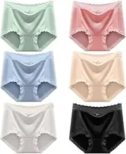 [BLKDOTS] Women's Hipster Briefs Smooth Silky Panties Lace Underwear Breathable Underwear