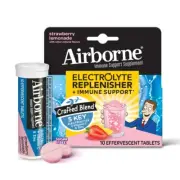 Airborne® Effervescent Tablets - Electrolyte Replenisher Strawberry Lemon 10 ct