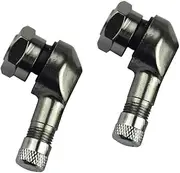 KESOTO Universal Motorcycle CNC Wheel Tire Valves Stem Cap Air Tire Cover 90 Degree - Gray