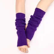 Plain Knit Stirred up Dance Socks Purple - One Size