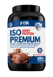Excel Protein Powder 94% Isolate Whey per serving, 400mg BCAA 2:1:1 Ratio