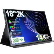 Portable Monitor 18"144Hz 2560*1600 HDMI Type C 300Nit Display Screen for PC Mac