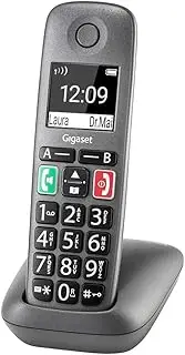 Gigaset Easy - Big Button Home Phone for Elderly with Nuisance Call Block and Hearing Aid Compatibility, titanum Grey