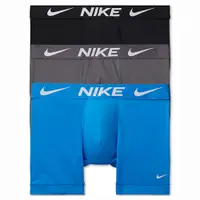 在飛比找Yahoo奇摩購物中心優惠-NIKE 男超细纖維四角內褲3件(黑/灰/藍)