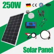 Solar Panel Complete Kit 12V 250W Solar Panels + 30A Controller Camping Caravan