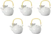 Set of 5, Three Color Line No. 6 Earthenware Bottle (7.7 x 5.7 x 4.7 inches (19.5 x 14.5 x 12 cm), 1070cc | Setomonohonpo, Made in China