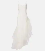 [SIR] SIR Bridal Sage Flounce ruffled silk cocktail dress AU 8 white